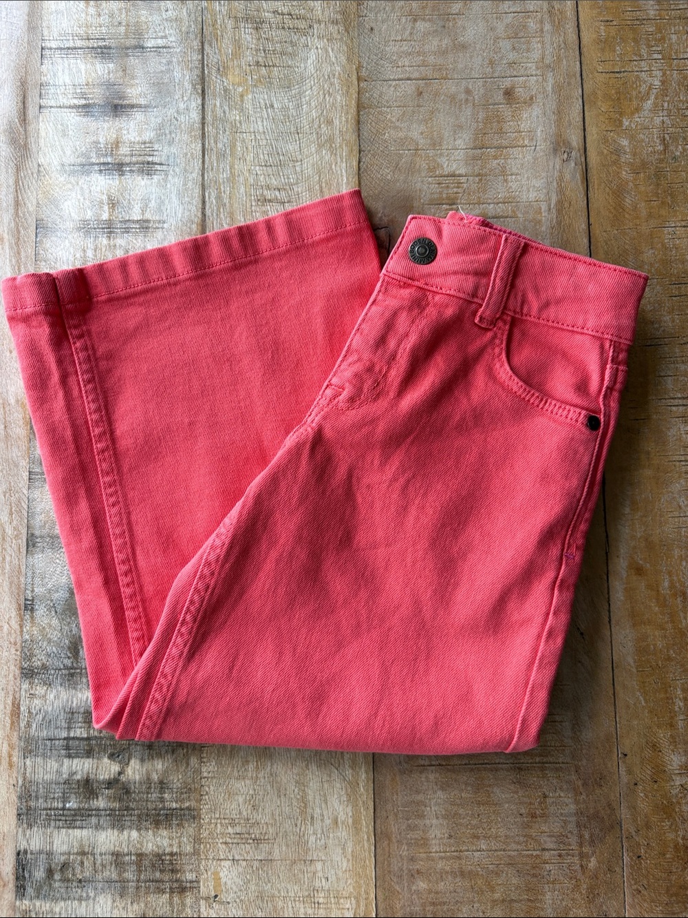 NWOT Mini Boden Coral Wide Leg Jeans 6Y